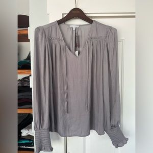 Ruched Sleeved Peasant Blouse